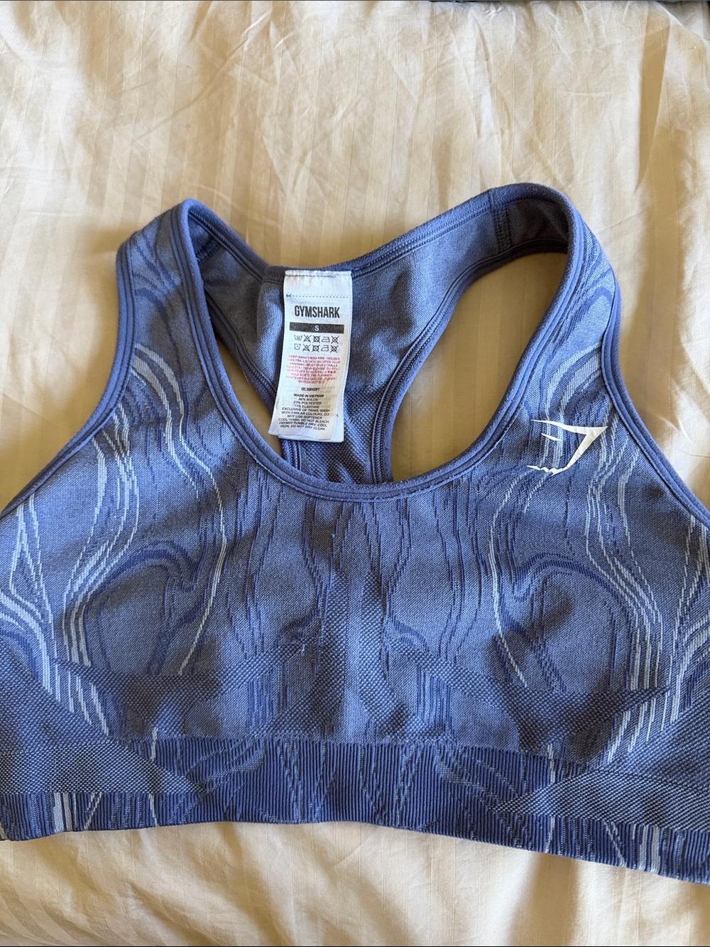 Gymshark Purple-Blue Seamless Racerback Sports Bra